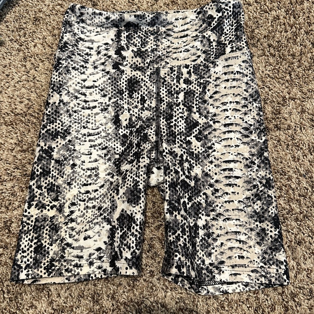 Snakeskin Biker Shorts